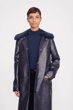 VARNISHES COAT | NAVY -Fashion Shop 042 230605 Staud Fall Ecom 01431 web