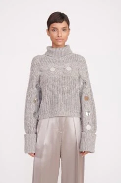 VERNACULAR SWEATER | MIRRORED HEATHER GREY