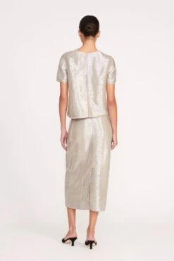 INGRID TOP | SILVER -Fashion Shop 11 INGRID TOP TULIP SKIRT SILVER 0181 web