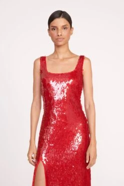 MAXI LE SABLE DRESS | POINSETTIA -Fashion Shop 112 MAXI LE SABLE SEQUIN POINSETTIA 0999 web