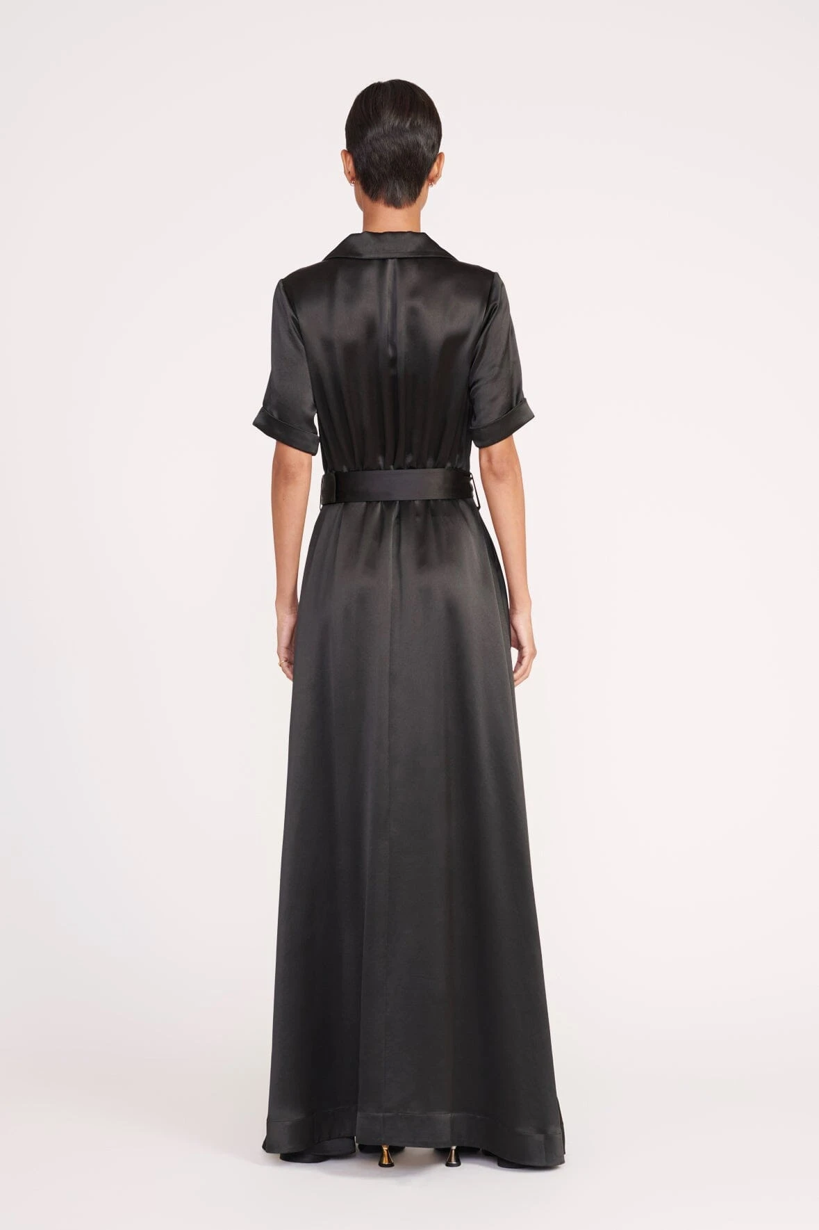 MILLIE DRESS | BLACK SATIN 4 MILLIE DRESS | BLACK SATIN - Image 4