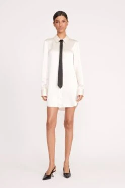 TABITHA DRESS | IVORY -Fashion Shop 278 TABITHA TUNIC IVORY BLACK 0182 web