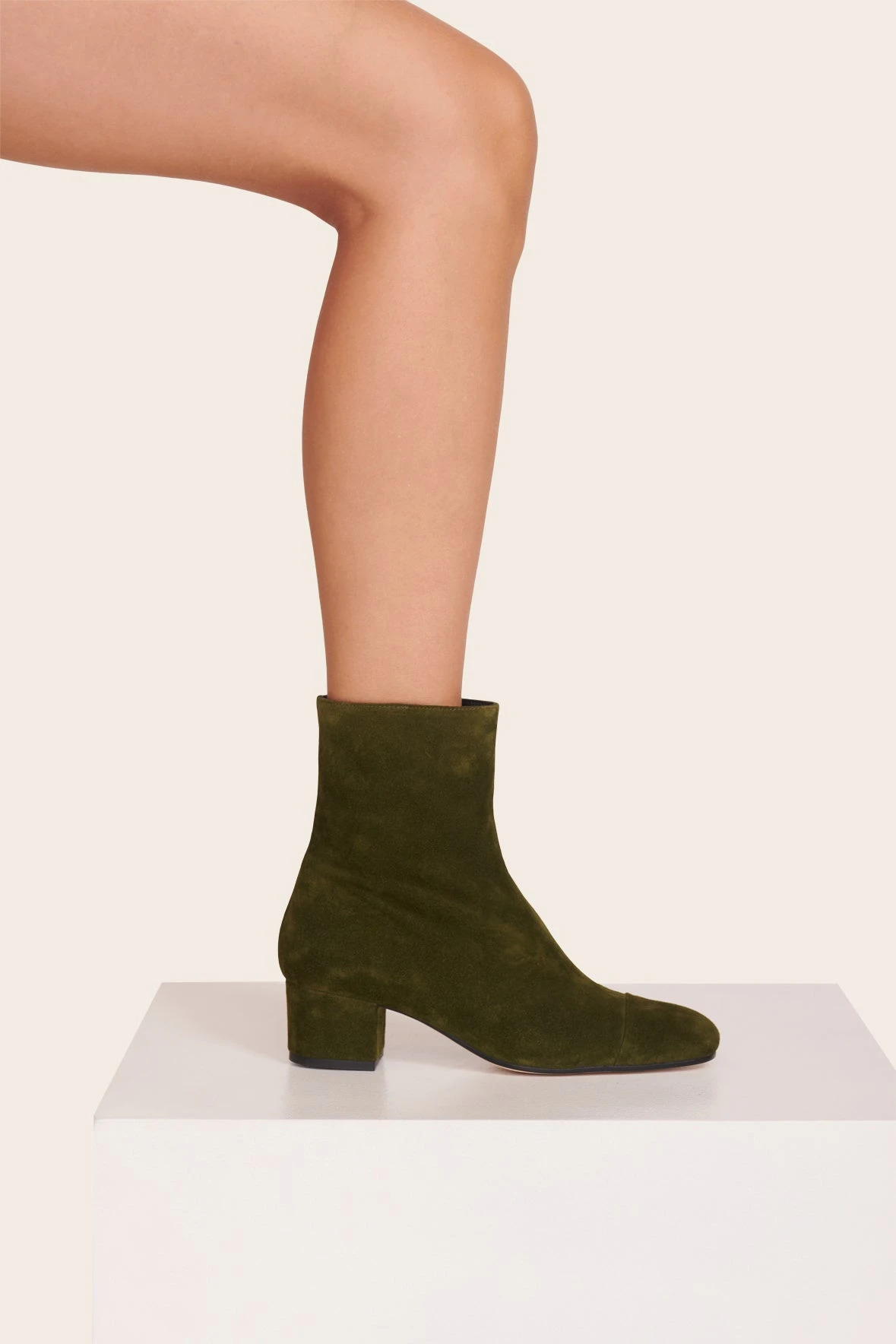AIMEE SHORT BOOT | OLIVE SUEDE 2 AIMEE SHORT BOOT | OLIVE SUEDE - Image 2