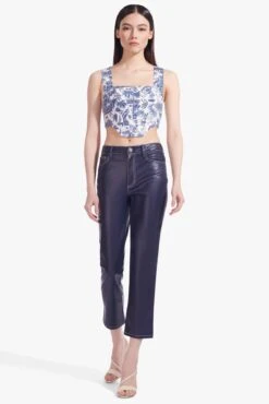 ALICE TOP | CHINA BLUE TOILE -Fashion Shop Alice Top Blue Toile Cropped Elliot Pant Navy 00174 web