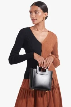 MINI SHIRLEY LEATHER BAG | BLACK 13 MINI SHIRLEY LEATHER BAG | BLACK -Fashion Shop Cargo Sweater Tan Black Sea Skirt Tan 00961 web