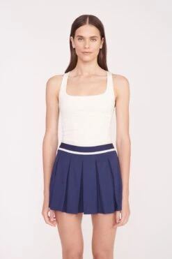 DOUBLES SKIRT | NAVY 9 DOUBLES SKIRT | NAVY -Fashion Shop Carry Top Ivory 016 01008 web
