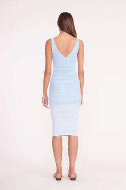 DANA DRESS | FRENCH BLUE WHITE -Fashion Shop DANA DRESS FRENCH BLUE WHITE CASPIAN WOVEN TAN 01814 web aa4c9d46 8e9e 4133 a023 b3926e9d0475