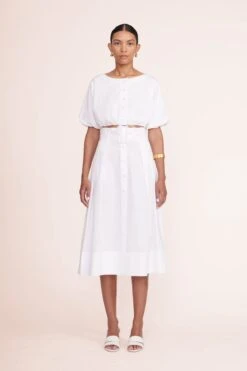 JULES BLOCK HEEL | PAPER 10 JULES BLOCK HEEL | PAPER -Fashion Shop Ellington Top White Kingsley Skirt White 00034 web 2