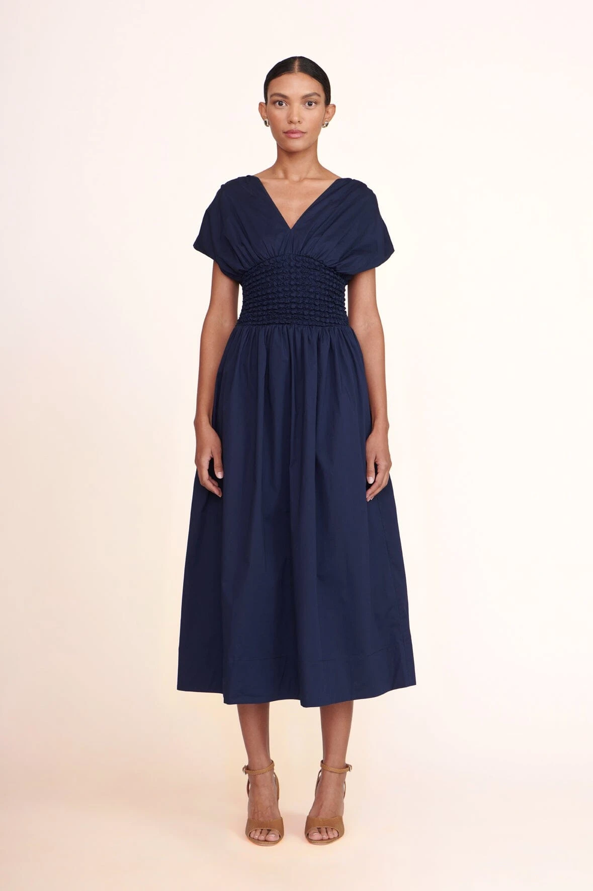 SOLANGE HEEL | TAN SNAKE EMBOSSED 4 SOLANGE HEEL | TAN SNAKE EMBOSSED - Image 4