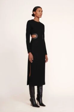 LONG SLEEVE DOLCE DRESS | BLACK -Fashion Shop Long Sleeve Dolce Dress Black 004 edit web 1