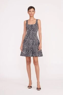 MINI WELLS DRESS | BLACK WAVY DOT