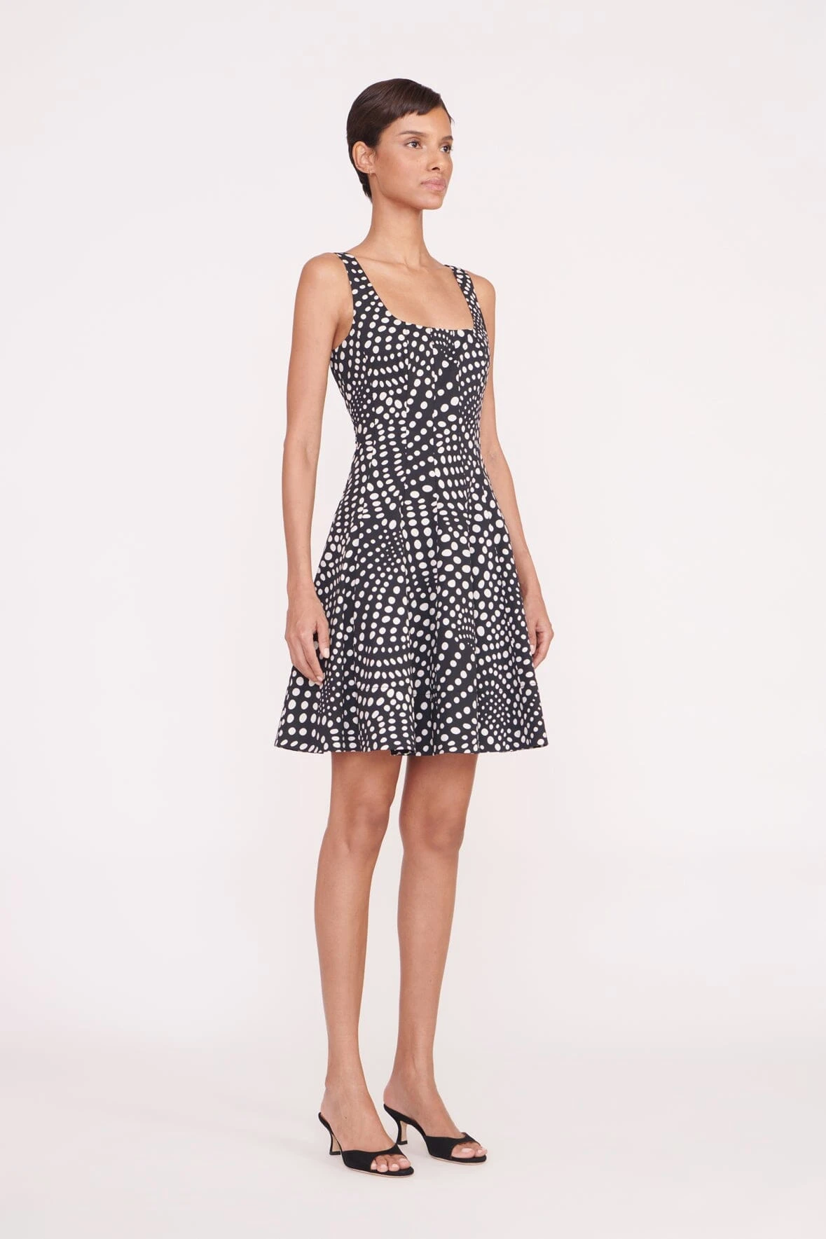 MINI WELLS DRESS | BLACK WAVY DOT 2 MINI WELLS DRESS | BLACK WAVY DOT - Image 2