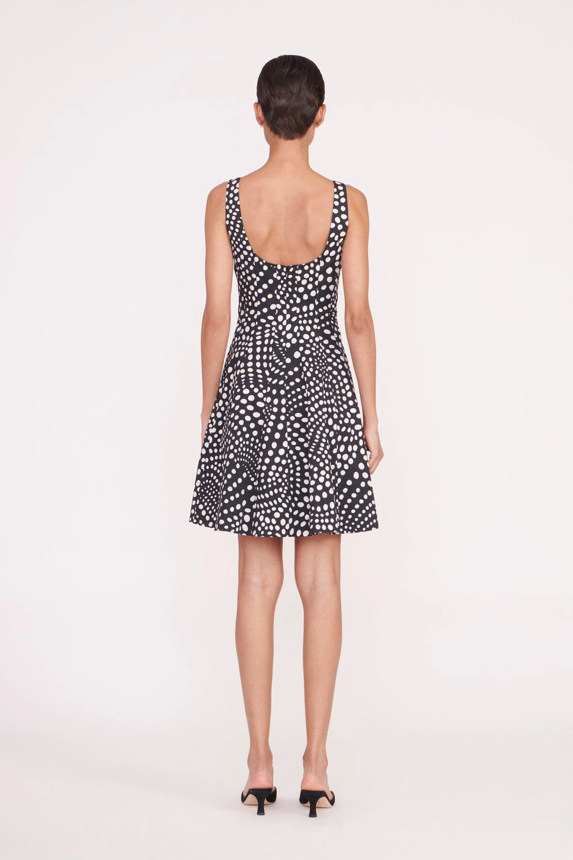 MINI WELLS DRESS | BLACK WAVY DOT 4 MINI WELLS DRESS | BLACK WAVY DOT - Image 4