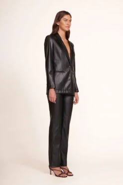MADDEN BLAZER | BLACK VEGAN LEATHER -Fashion Shop Madden Blazer Black Elliot Pant Black 280 edit web