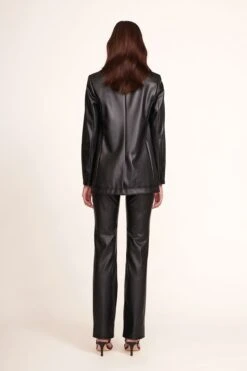 MADDEN BLAZER | BLACK VEGAN LEATHER -Fashion Shop Madden Blazer Black Elliot Pant Black 283 edit web