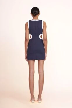 MINI DOLCE DRESS | NAVY WHITE -Fashion Shop Mini Dolce Dress Navy White 00209 web