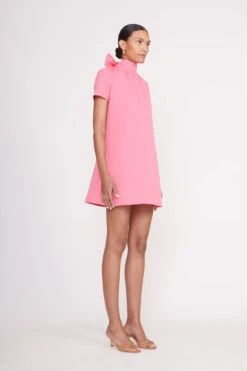 MINI ILANA DRESS | CORAL PINK -Fashion Shop Mini Ilana Dress Coral Pink 00578 web