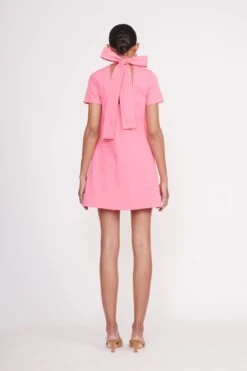 MINI ILANA DRESS | CORAL PINK -Fashion Shop Mini Ilana Dress Coral Pink 00587 web