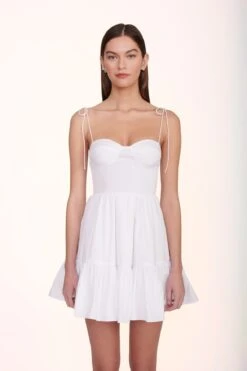 MINI LANDRY DRESS | WHITE -Fashion Shop Mini Landry Dress White 00668 web