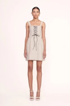 SOLANGE PLATFORM | NATURAL LINEN -Fashion Shop Mini Sutton Dress Natural 00503 web 2