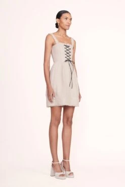 SOLANGE PLATFORM | NATURAL LINEN -Fashion Shop Mini Sutton Dress Natural 00504 web 1