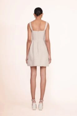 SOLANGE PLATFORM | NATURAL LINEN -Fashion Shop Mini Sutton Dress Natural 00508 web 1
