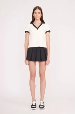 VOLLEY TOP | IVORY BLACK -Fashion Shop PickleBall 011 00662 edit web