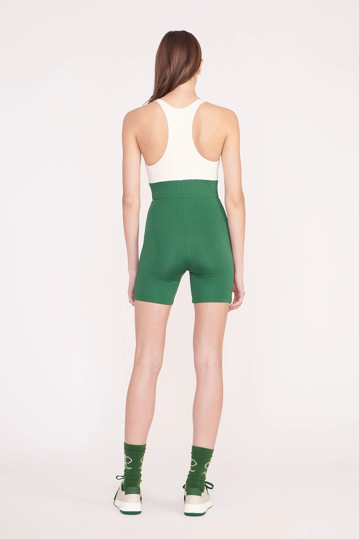 BOUNCE SHORT UNITARD | COURT GREEN IVORY 4 BOUNCE SHORT UNITARD | COURT GREEN IVORY - Image 4