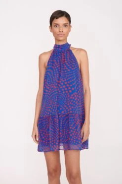 MARLOWE DRESS | LAPIS WAVY DOT 9 MARLOWE DRESS | LAPIS WAVY DOT -Fashion Shop Pre Fall 028 00912 web