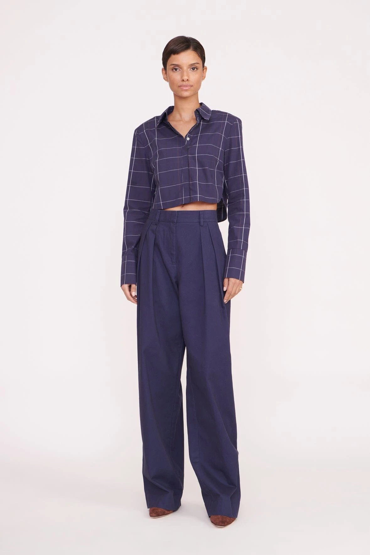 SENECA TOP | NAVY PLAID 2 SENECA TOP | NAVY PLAID - Image 2