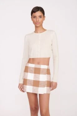 TOUR SKIRT | TOBACCO GINGHAM -Fashion Shop Pre Fall 038 01236 web