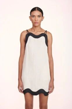 RENATA DRESS | NATURAL BLACK -Fashion Shop Renata Dress Natural Black 02742 web
