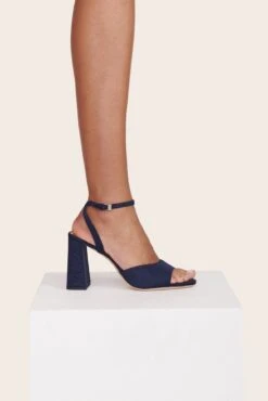 SOLANGE HEEL | NAVY -Fashion Shop SOLANGE HEEL NAVY GROSGRAIN 1 web