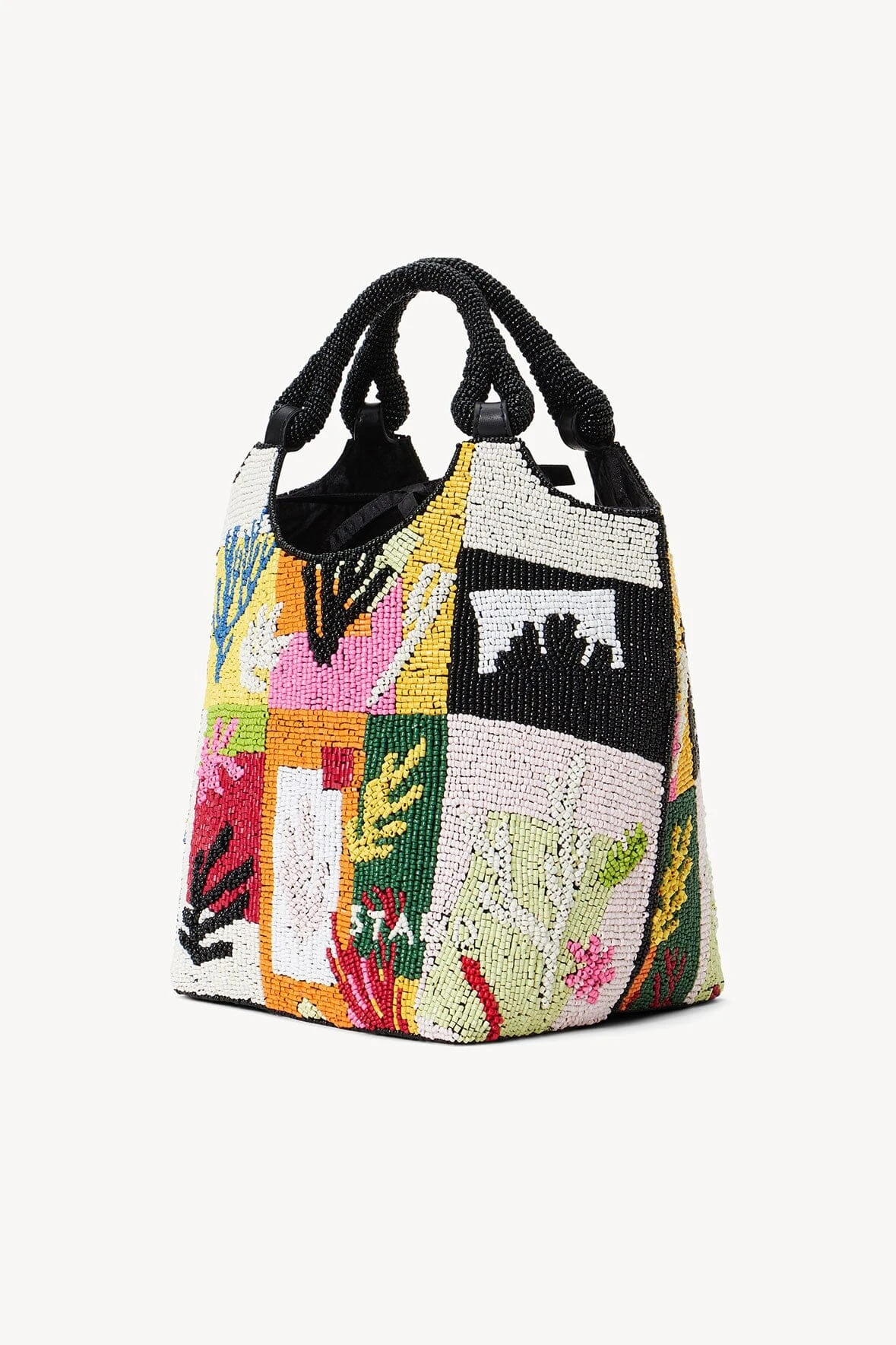 BEADED COTE BAG | CORAL PATCHWORK 2 BEADED COTE BAG | CORAL PATCHWORK - Image 2