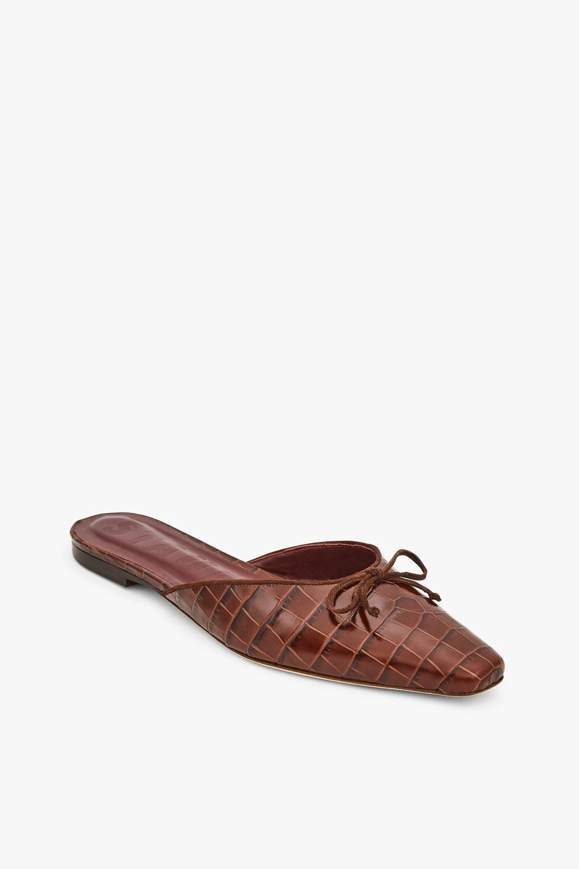 GINA MULE | BROWN CROC EMBOSSED 1 GINA MULE | BROWN CROC EMBOSSED