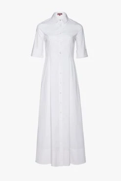 JOAN MAXI DRESS | WHITE -Fashion Shop STAUD MAXI JOAN DRESS WHITE SPRING ECOM 22 2