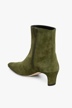 WALLY ANKLE BOOT | OLIVE SUEDE -Fashion Shop STAUD WALLY ANKLE BOOT OLIVE SUEDE FALL ECOM 21 2