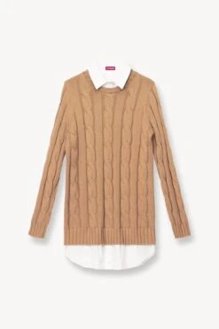ALDRIN DRESS | CAMEL WHITE -Fashion Shop STAUD ALDRIN KNIT DRESS CAMEL WHITE FALL 23 ECOM 1 1