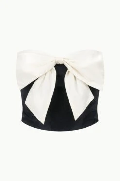 ATTICUS TOP | BLACK IVORY -Fashion Shop STAUD ATTICUSTOP BLACKIVORY ECOM 1