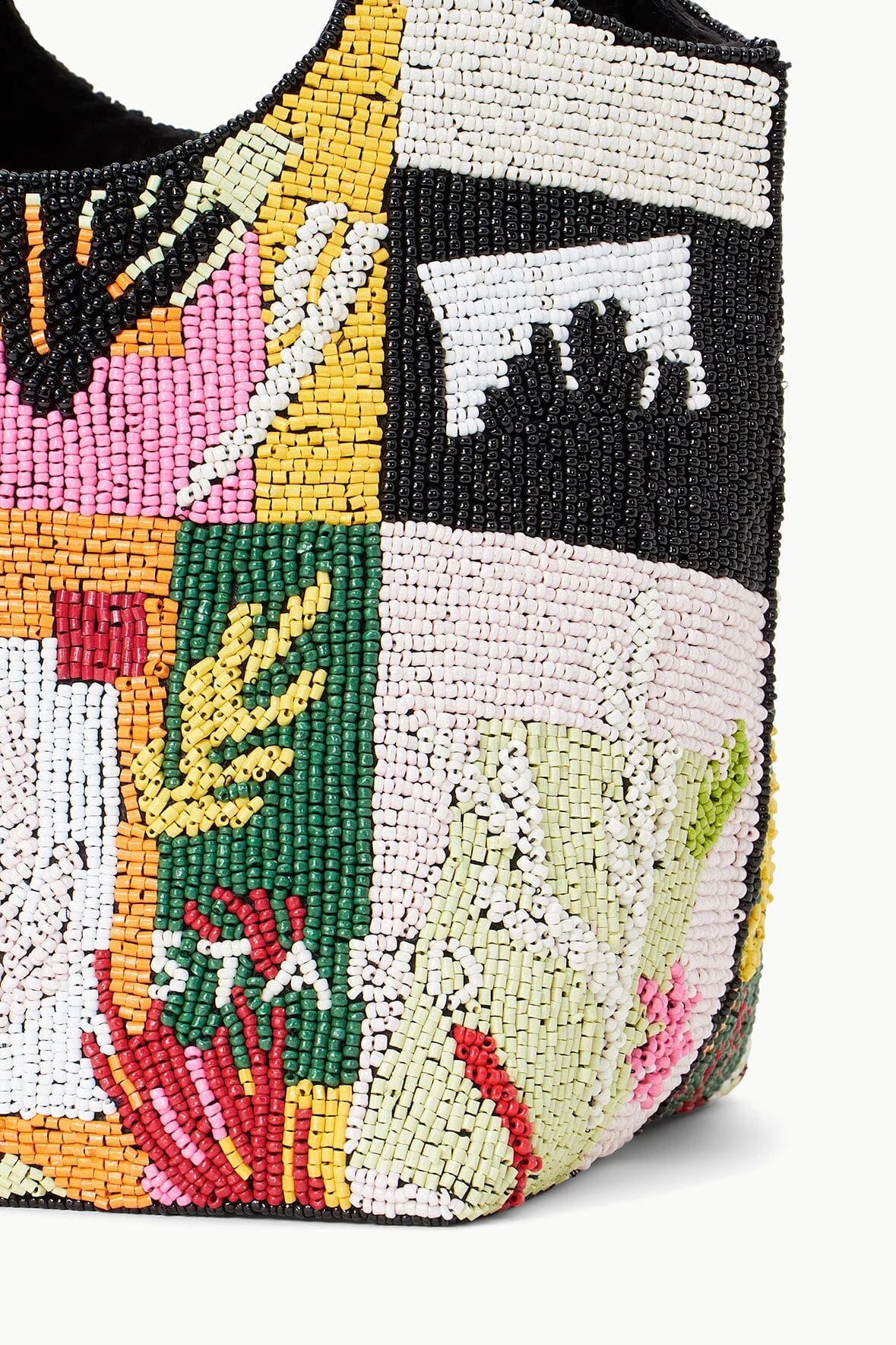 BEADED COTE BAG | CORAL PATCHWORK 4 BEADED COTE BAG | CORAL PATCHWORK - Image 4