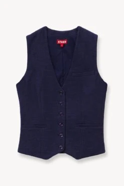 BRETT VEST | NAVY 10 BRETT VEST | NAVY -Fashion Shop STAUD BRETT VEST NAVY SUPF 23 ECOM 1