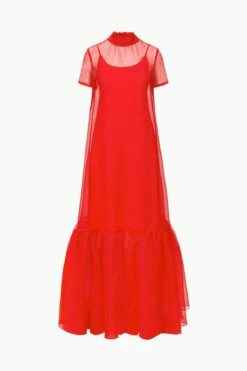 CALLUNA DRESS | RED ROSE -Fashion Shop STAUD CALLUNADRESS REDROSE ECOM 1