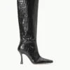 CAMI BOOT | BLACK CROC EMBOSSED