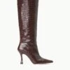 CAMI BOOT | ESPRESSO CROC EMBOSSED