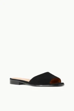 CASPIAN SLIDE | BLACK SUEDE -Fashion Shop STAUD CASPIAN SLIDE BLACK SUPF 23 ECOM 2