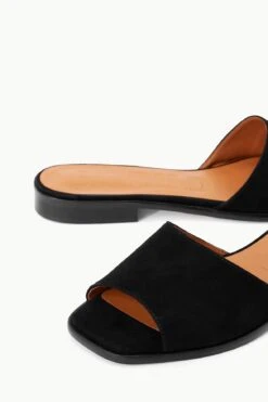 CASPIAN SLIDE | BLACK SUEDE -Fashion Shop STAUD CASPIAN SLIDE BLACK SUPF 23 ECOM 4