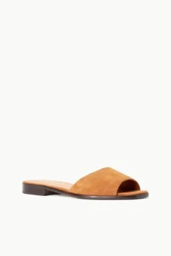 CASPIAN SLIDE | TAN SUEDE -Fashion Shop STAUD CASPIAN SLIDE TANSUEDE SUPF 23 ECOM 2