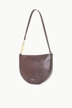 COLT SHOULDER BAG | ESPRESSO CROC EMBOSSED -Fashion Shop STAUD COLT SHOULDERBAG ESPRESSO FALL 23 ECOM 2