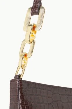 COLT SHOULDER BAG | ESPRESSO CROC EMBOSSED -Fashion Shop STAUD COLT SHOULDERBAG ESPRESSO FALL 23 ECOM 4