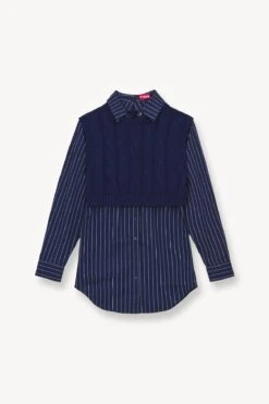 COOPER TOP | NAVY PINSTRIPE -Fashion Shop STAUD COOPER KNIT TOP NAVY NAVY PINSTRIPE FALL 23 ECOM 1